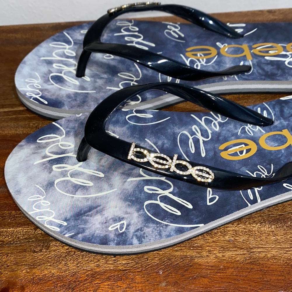 Bebe Rhinestone Sandals 7 - Picture 2 of 9